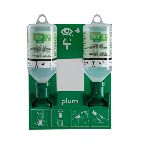 Plum Staţie pentru clătirea ochilor cu 2 flacoane Plum Staţie pentru clătirea ochilor cu 2 flacoane