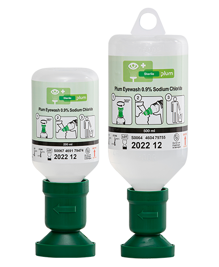 8.5 Height 5 Plastic Pack of 2 16.9 fl 3 Wide Plum 45981-2 Sterile Saline Eyewash Solution Bottle 500 mL oz 3 Length 